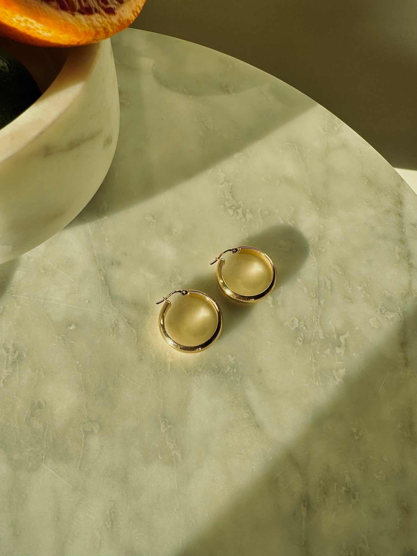 The Bequia 9ct Gold Plain Hoop Earring