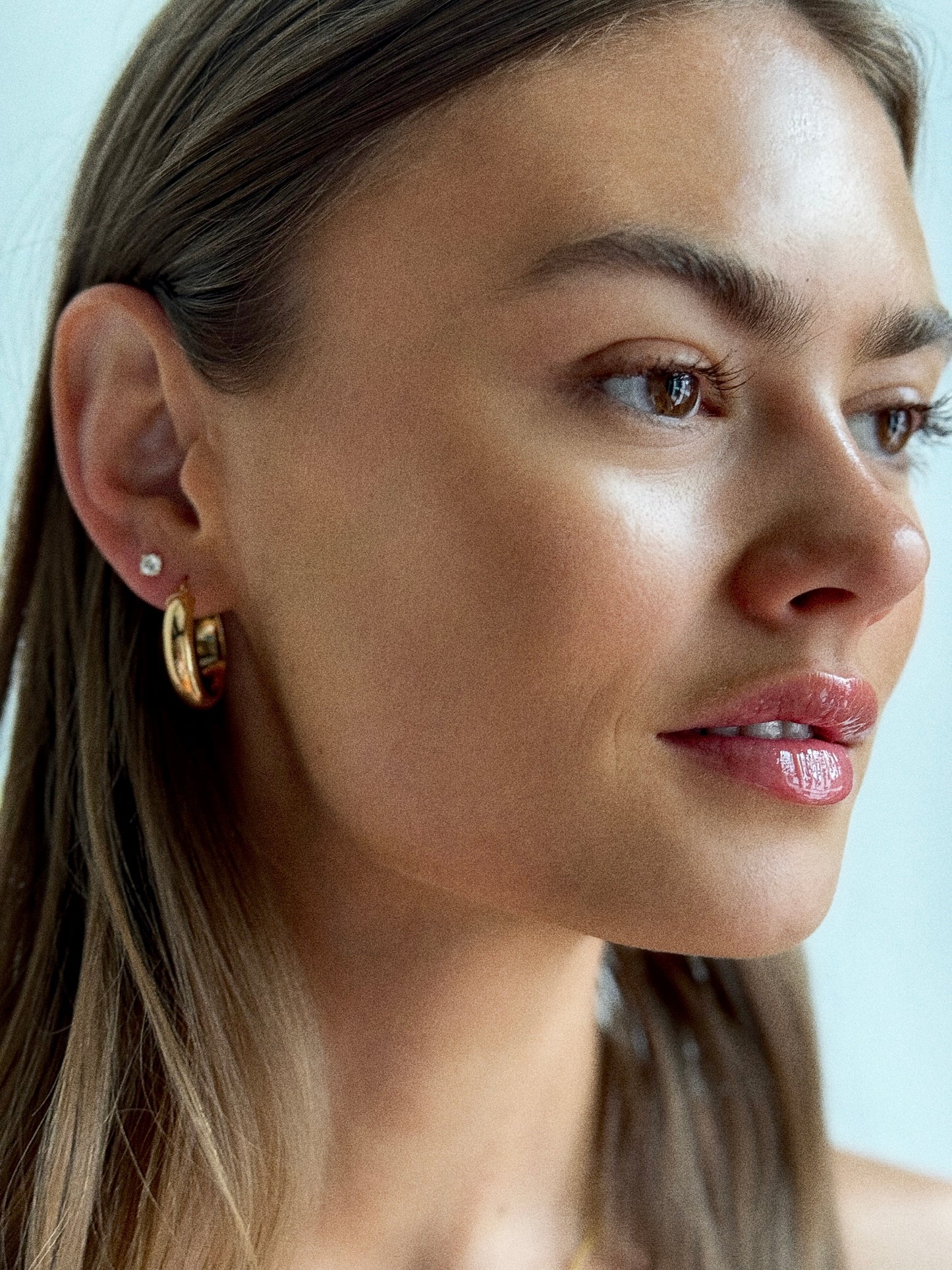 The Bequia 9ct Gold Plain Hoop Earring