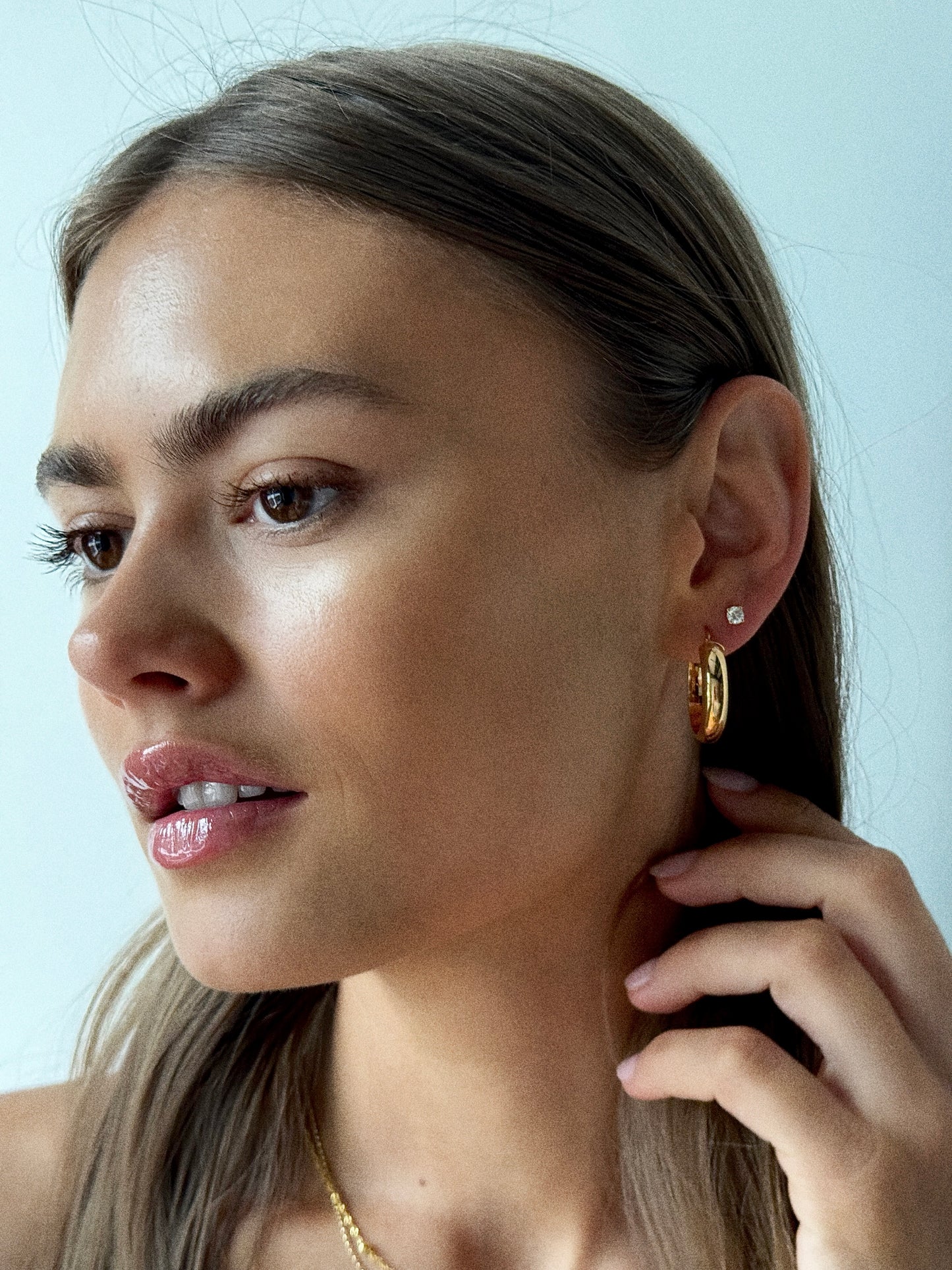 The Bequia 9ct Gold Plain Hoop Earring