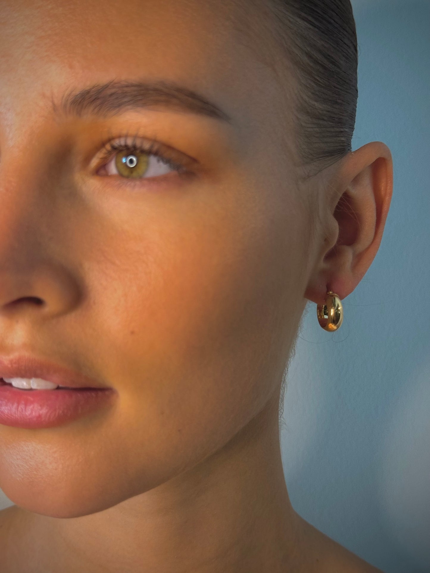 The Bequia 9ct Gold Plain Hoop Earring